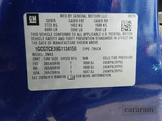 2016 Chevrolet Colorado 4WD LT