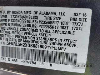 2016 Honda Odyssey LX