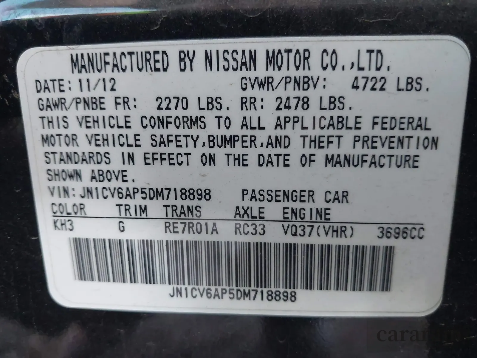 2013 Infiniti G37 Journey