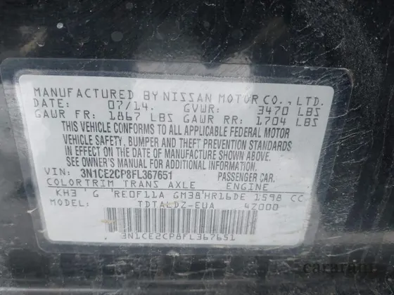 2015 Nissan Note SV