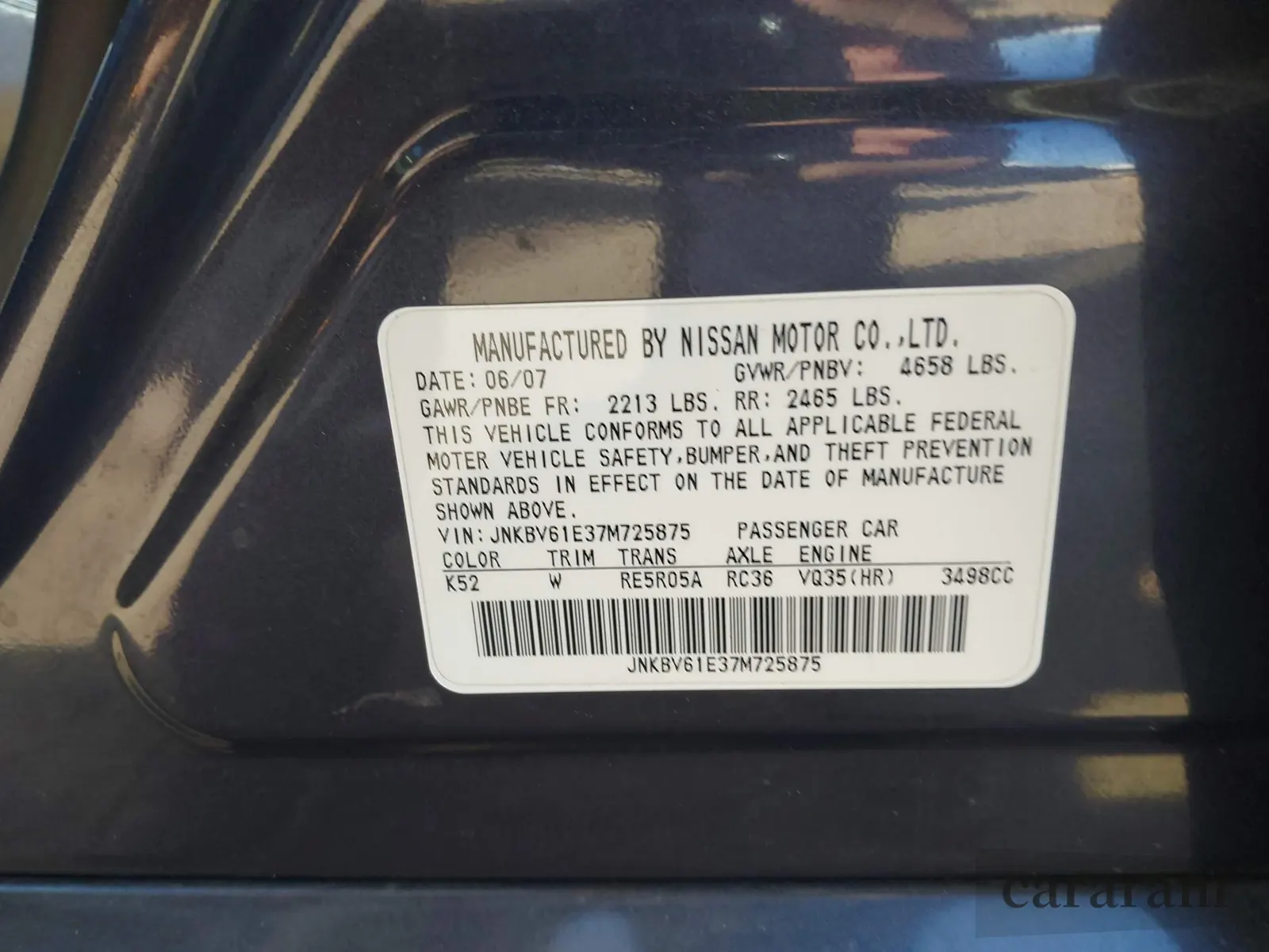 2007 Infiniti G35 Journey
