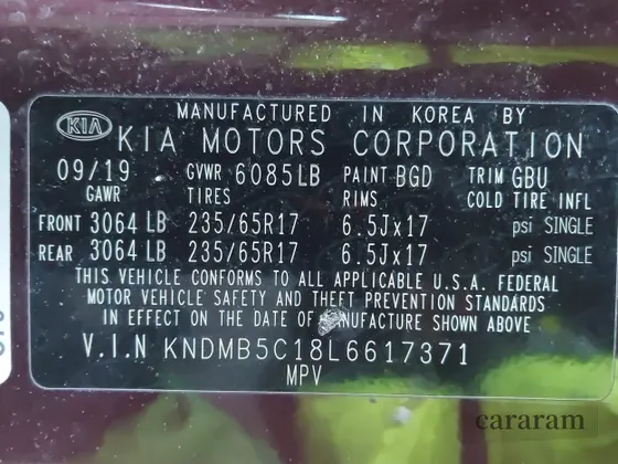 2020 Kia Sedona LX