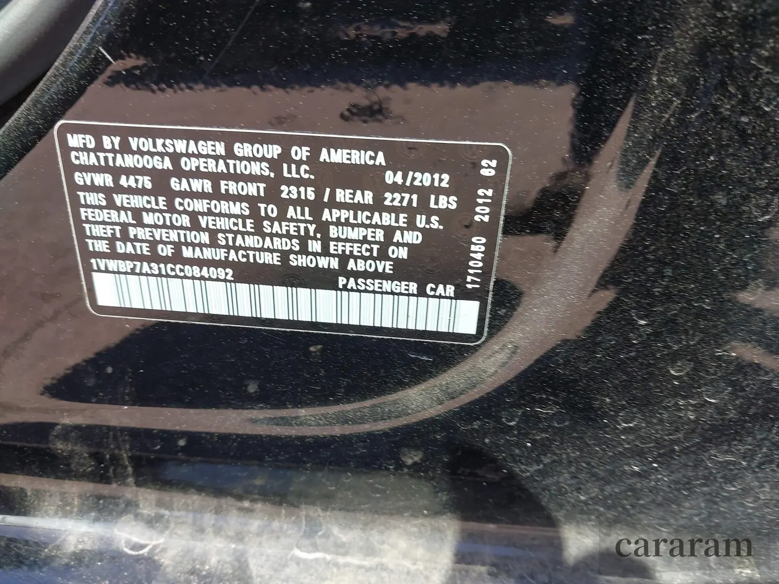 2012 Volkswagen Passat SE