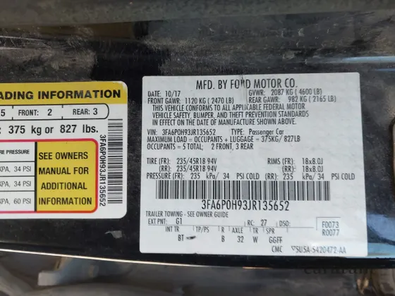 2018 Ford Fusion SE