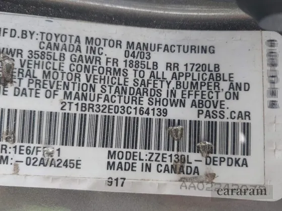 2003 Toyota Corolla LE