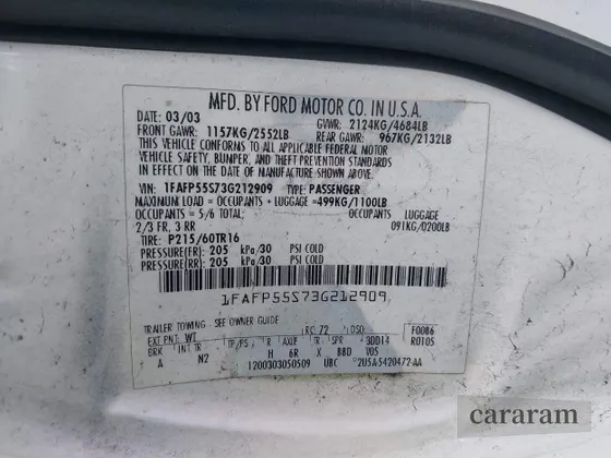 2003 Ford Taurus SES Standard