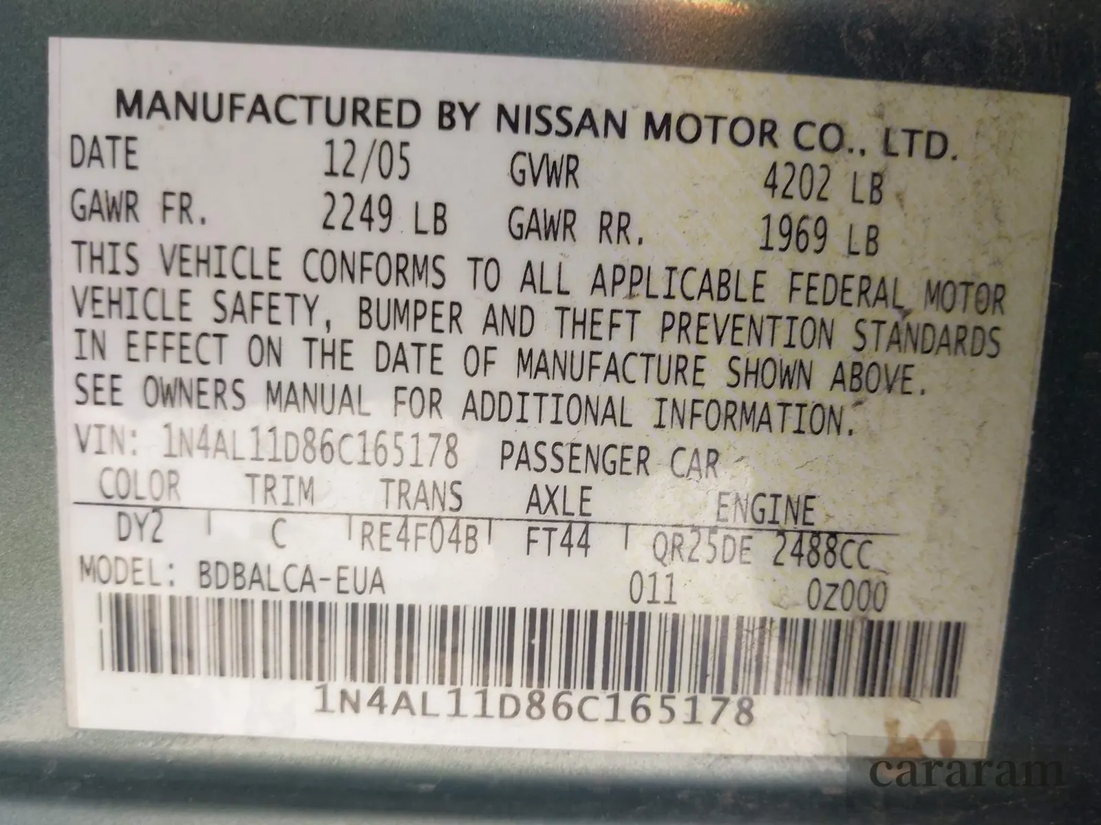 2006 Nissan Altima S