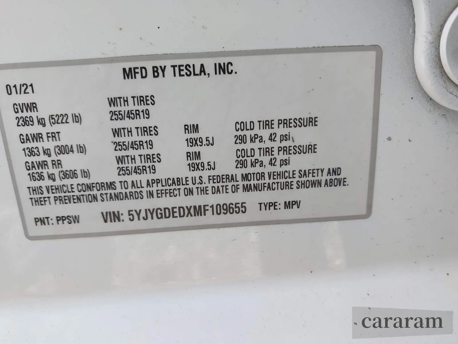 2021 Tesla Model Y Standard Range