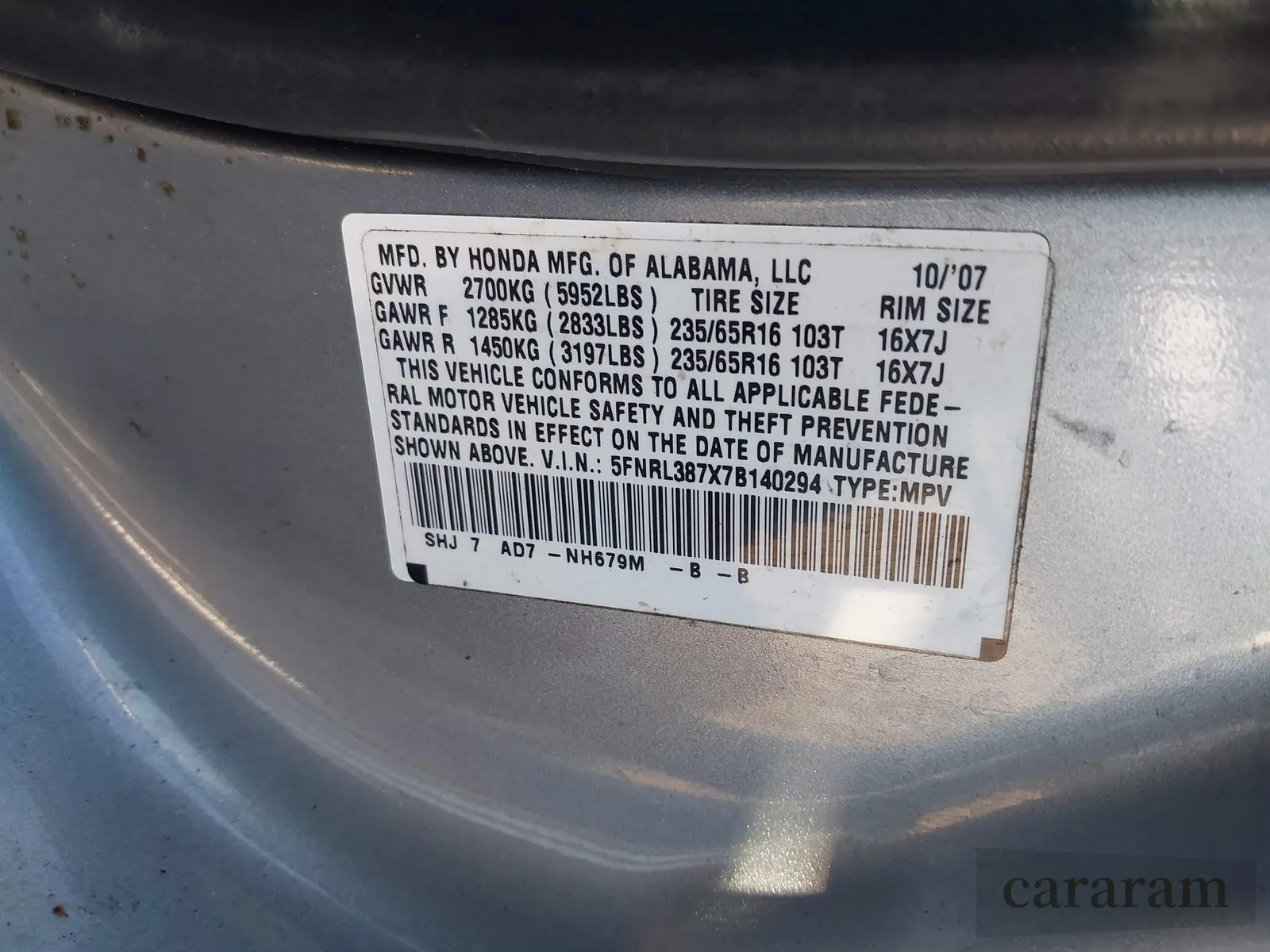 2007 Honda Odyssey EX-L