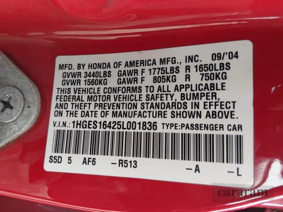 2005 Honda Civic VP SSRS