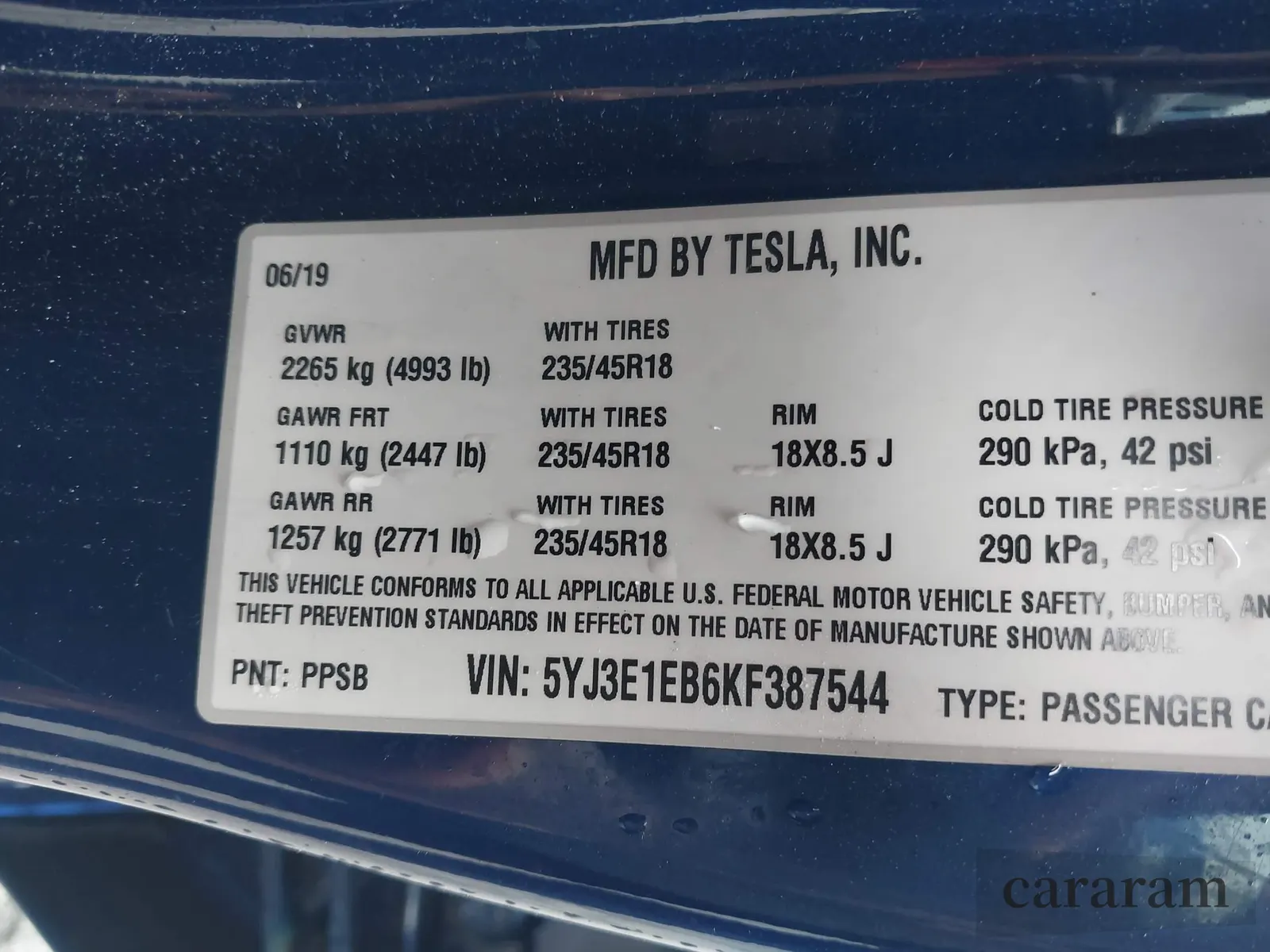2019 Tesla Model 3 Long Range