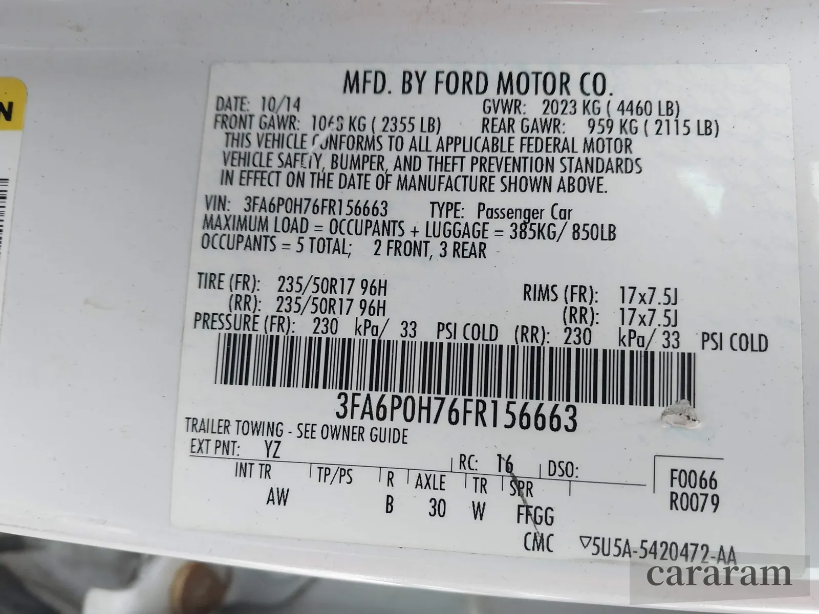 2015 Ford Fusion SE