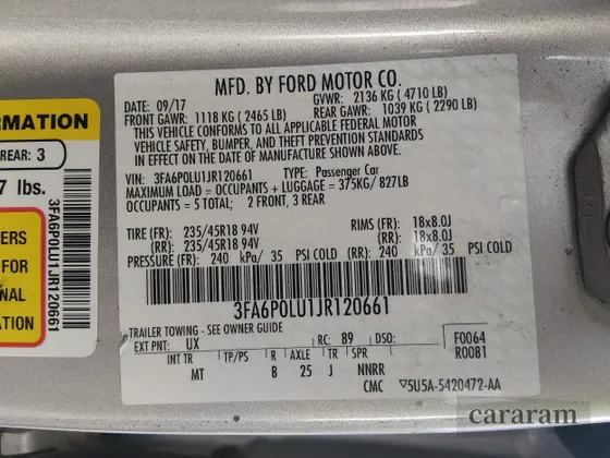 2018 Ford Fusion SE