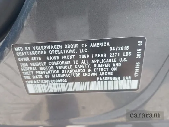 2015 Volkswagen Passat Wolfsburg Edition