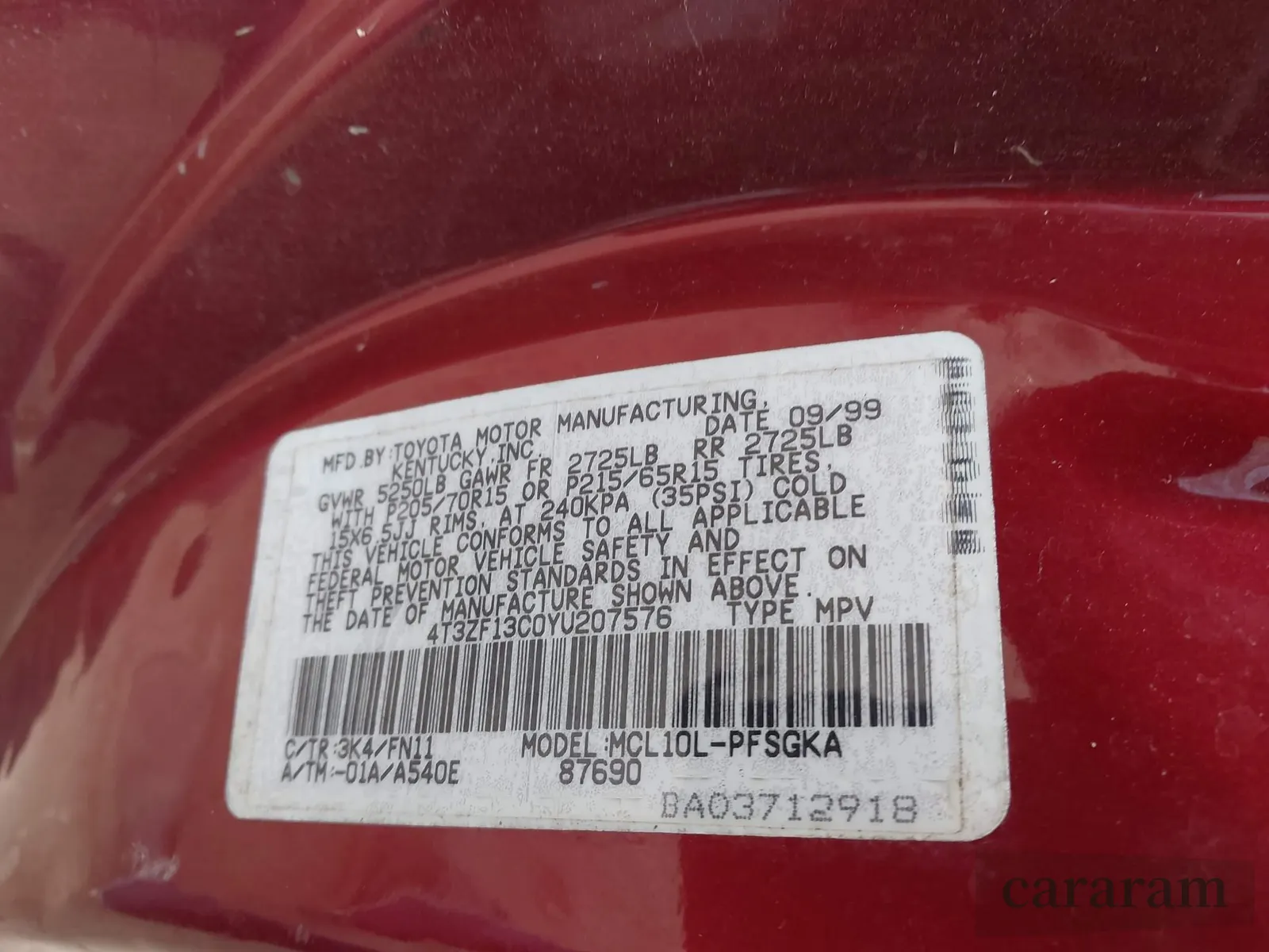 2000 Toyota Sienna LE