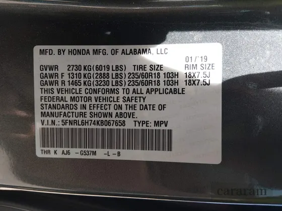 2019 Honda Odyssey EX-L