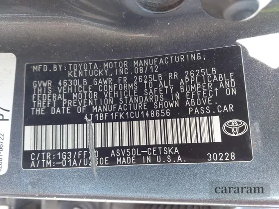 2012 Toyota Camry SE