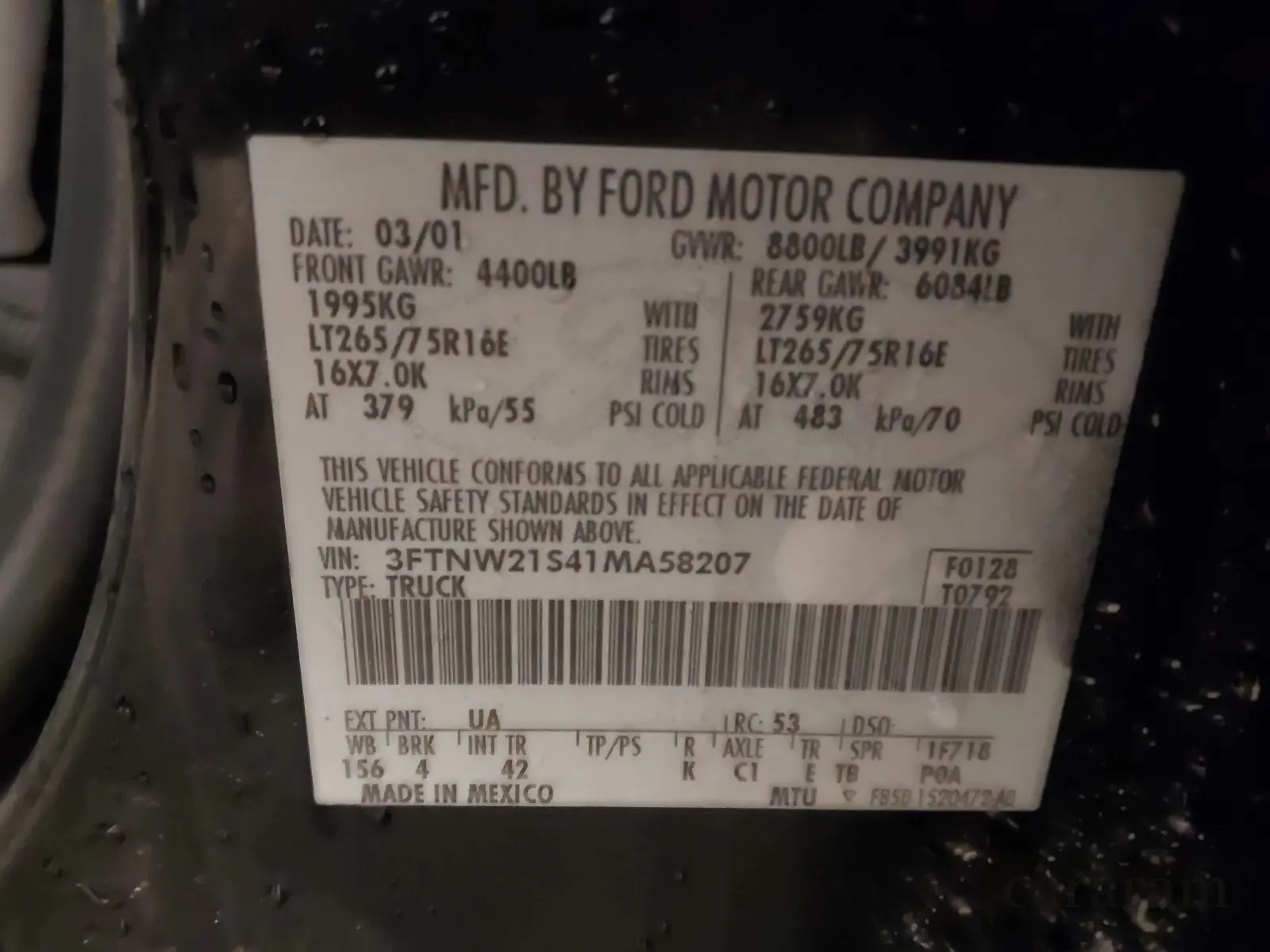 2001 Ford F-250 XL