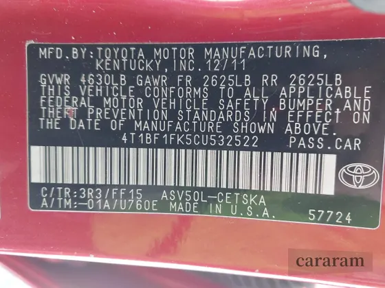 2012 Toyota Camry SE