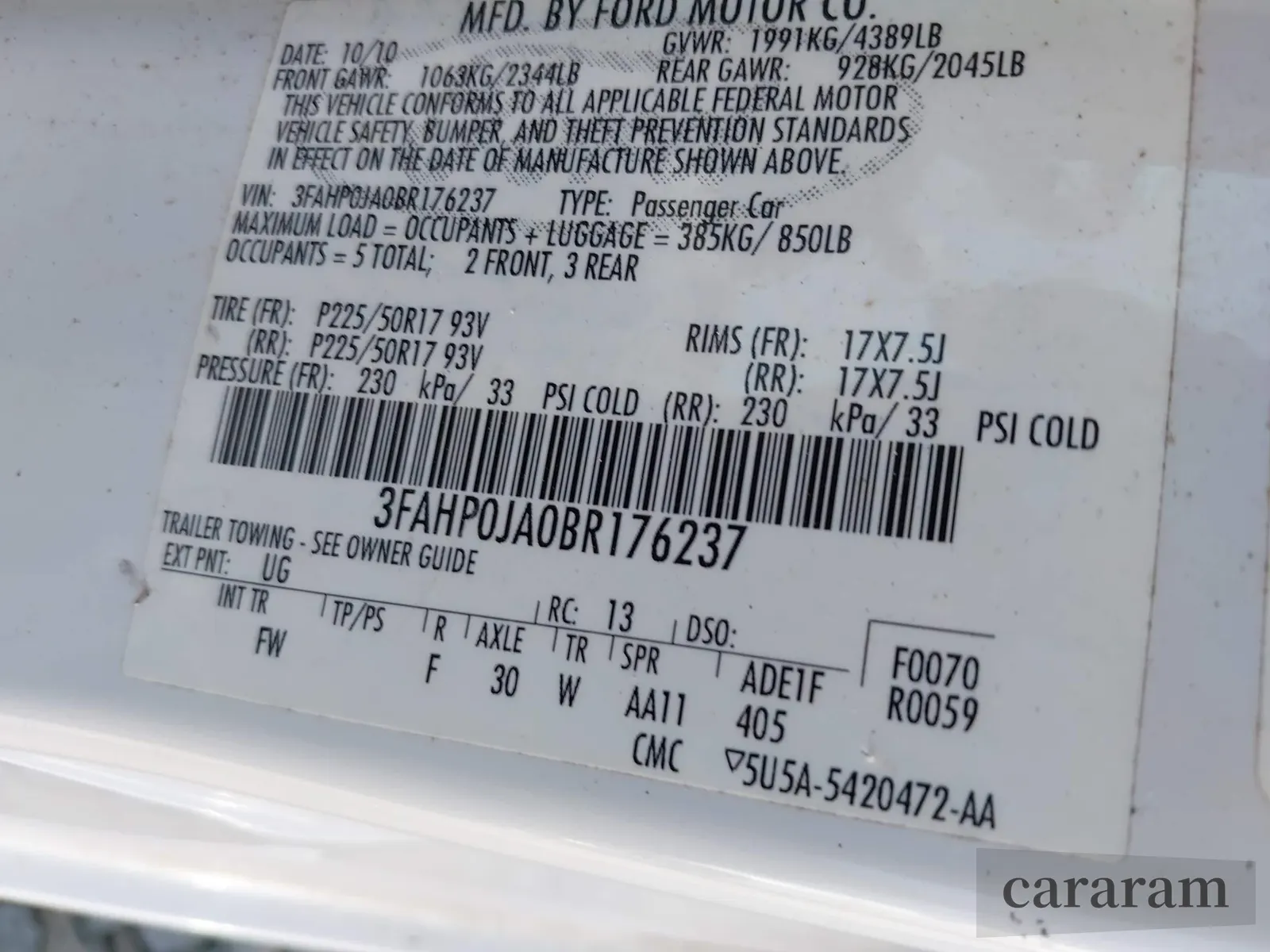 2011 Ford Fusion SEL