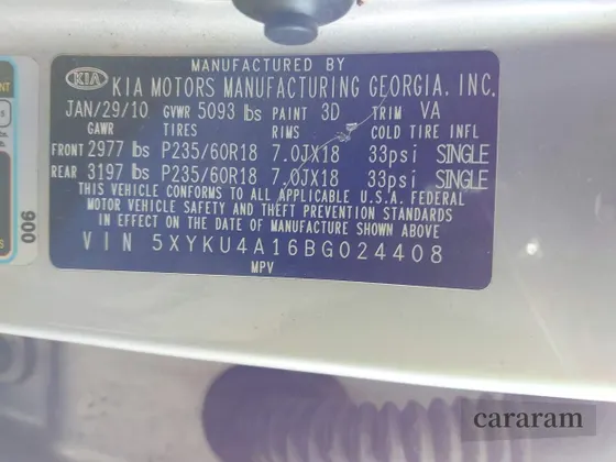 2011 Kia Sorento EX