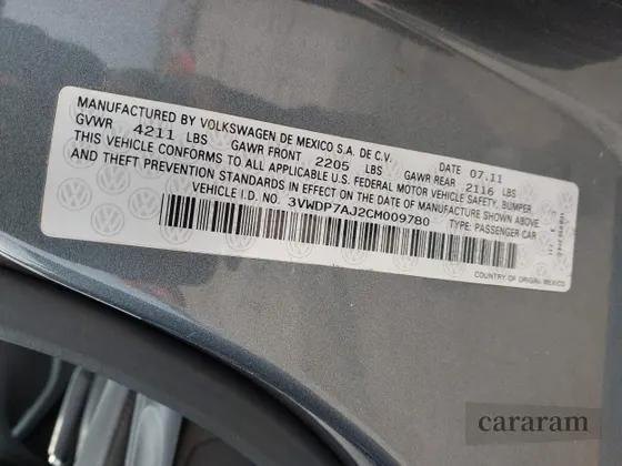 2012 Volkswagen Jetta SE
