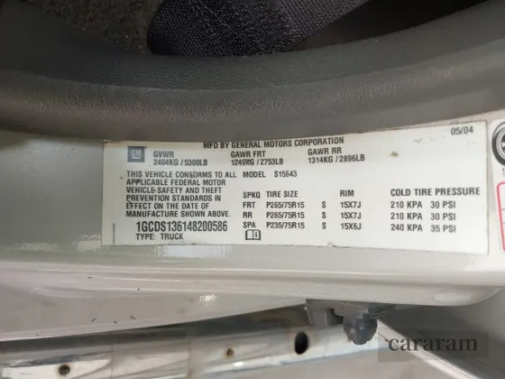2004 Chevrolet Colorado 1SB LS Z85