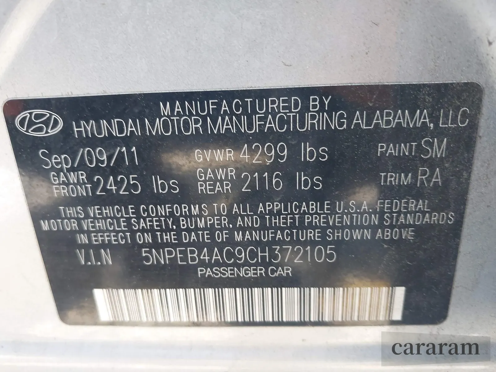 2012 Hyundai Sonata GLS