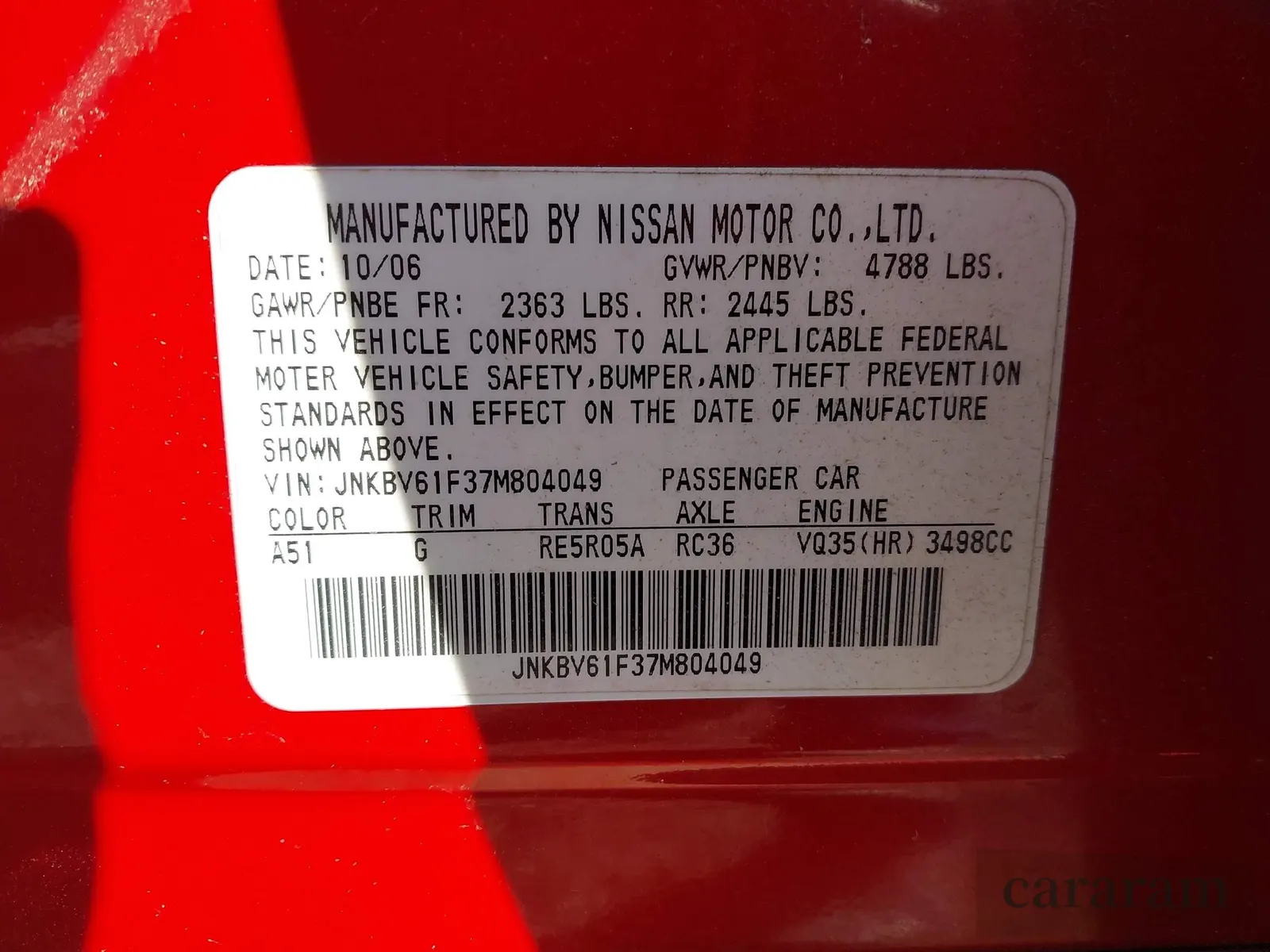 2007 Infiniti G35 G35x