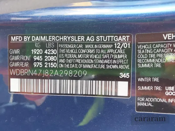 2002 Mercedes-Benz C 230/260/280/320