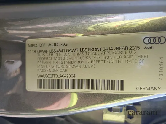 2020 Audi A3 S line Premium