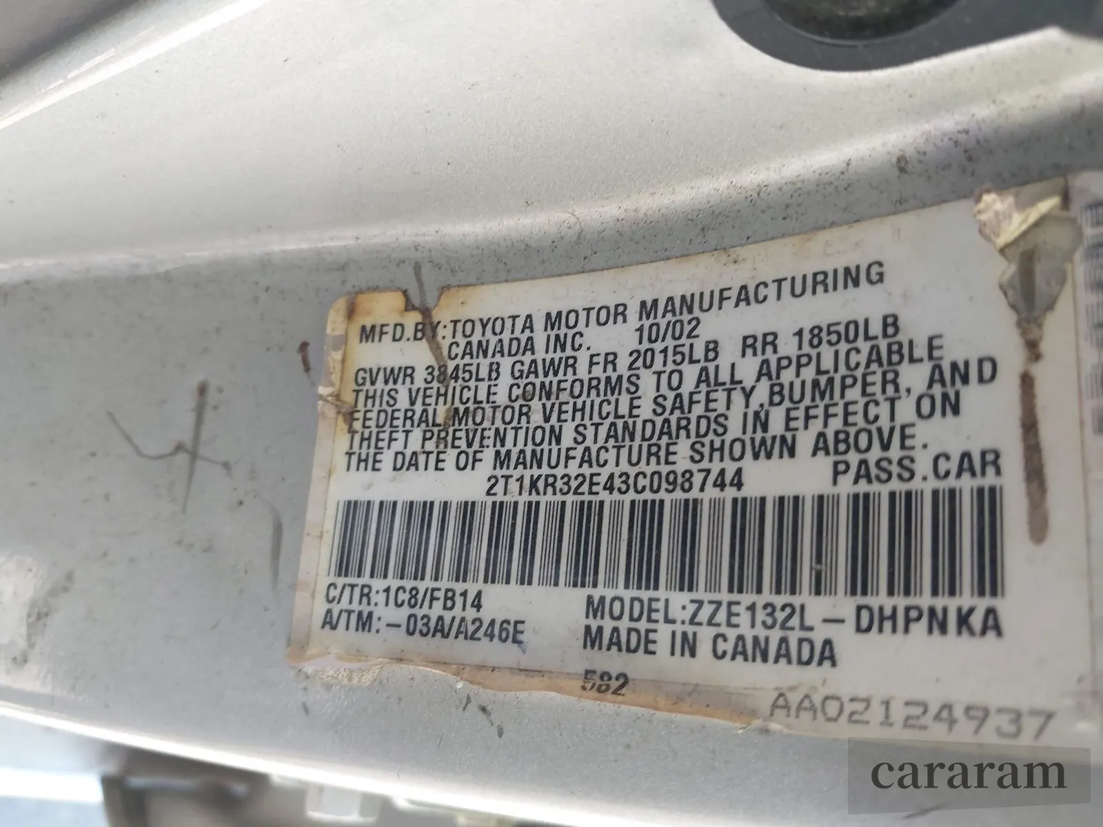 2003 Toyota Matrix XR