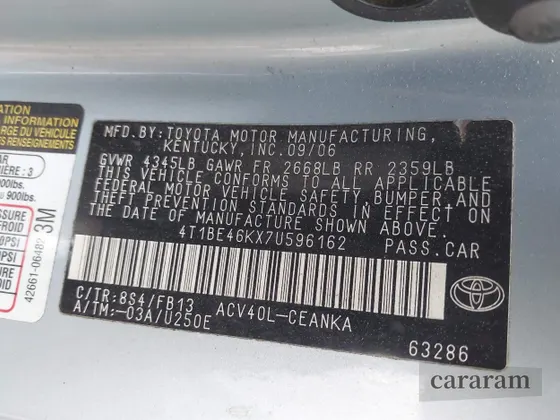 2007 Toyota Camry SE