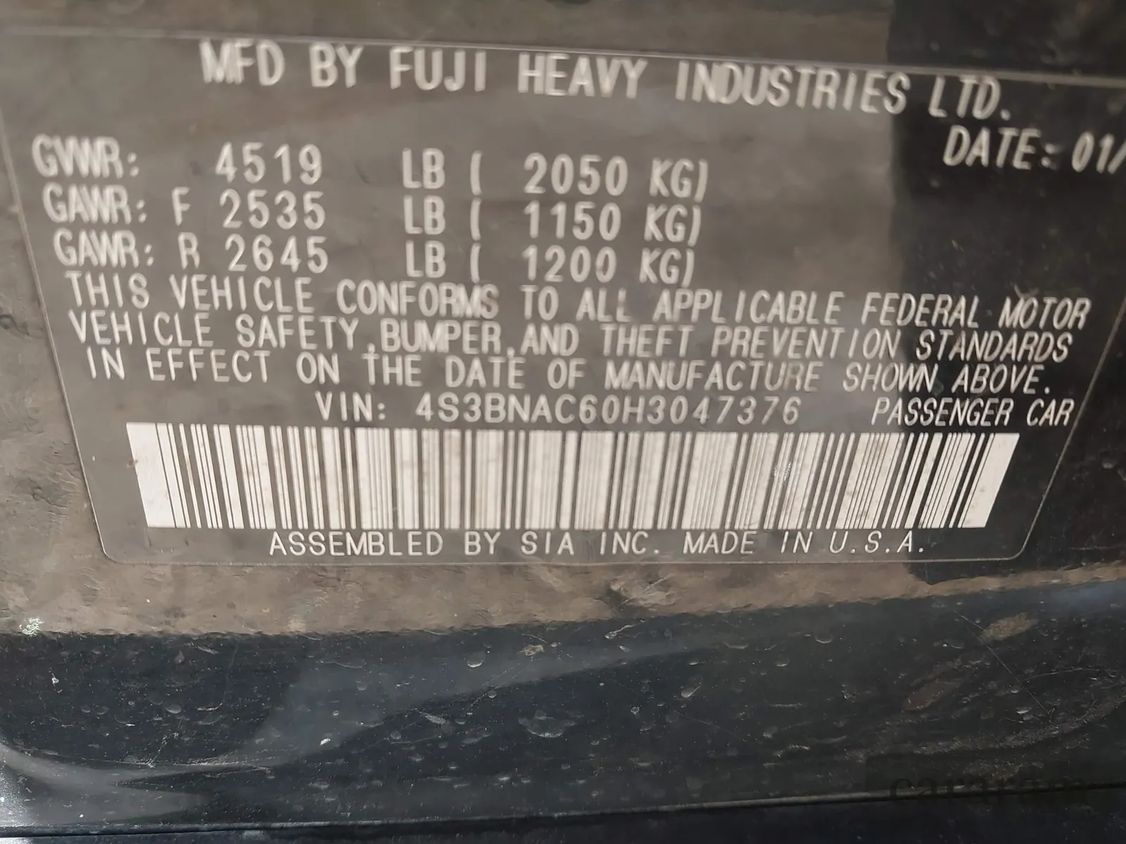 2017 Subaru Legacy Premium