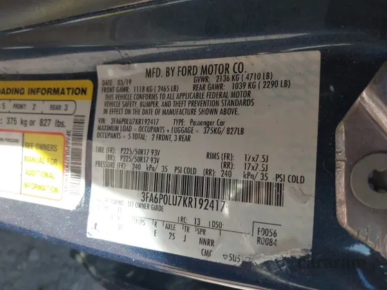 2019 Ford Fusion SE
