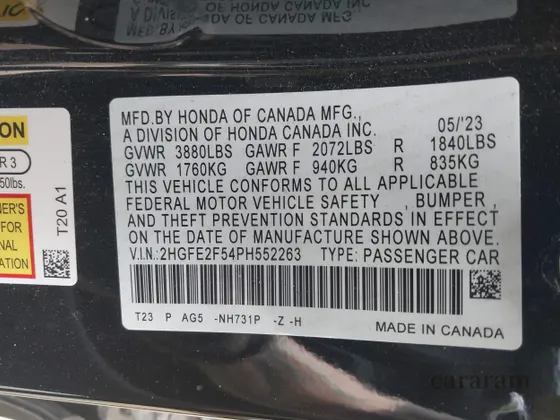 2023 Honda Civic Sport