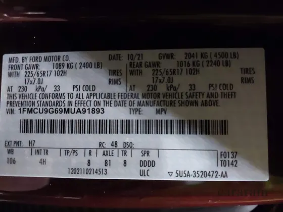 2021 Ford Escape SE