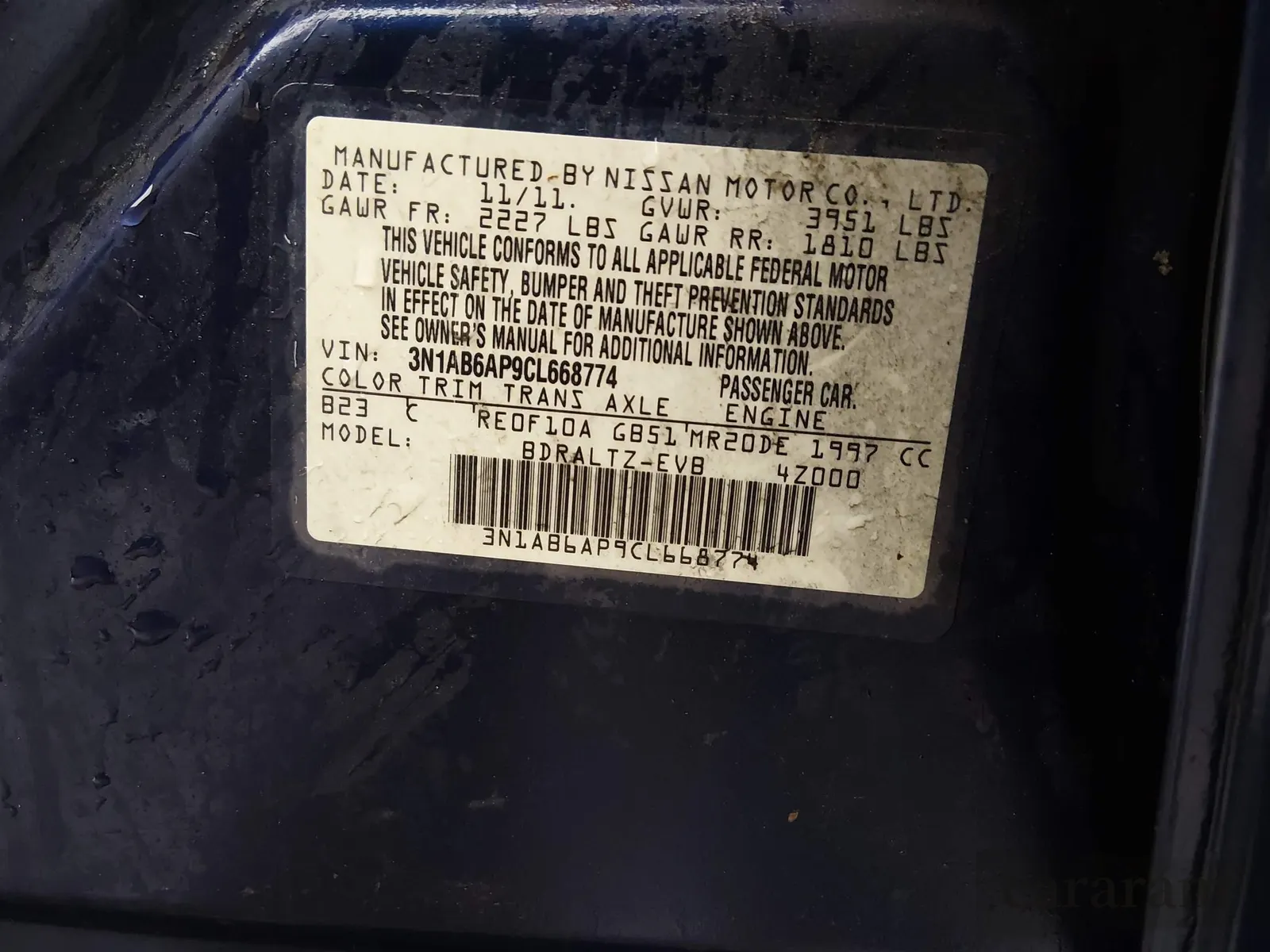 2012 Nissan Sentra SR