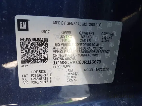 2018 Chevrolet Tahoe LT