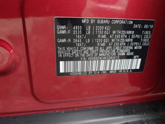 2019 Subaru Outback Limited