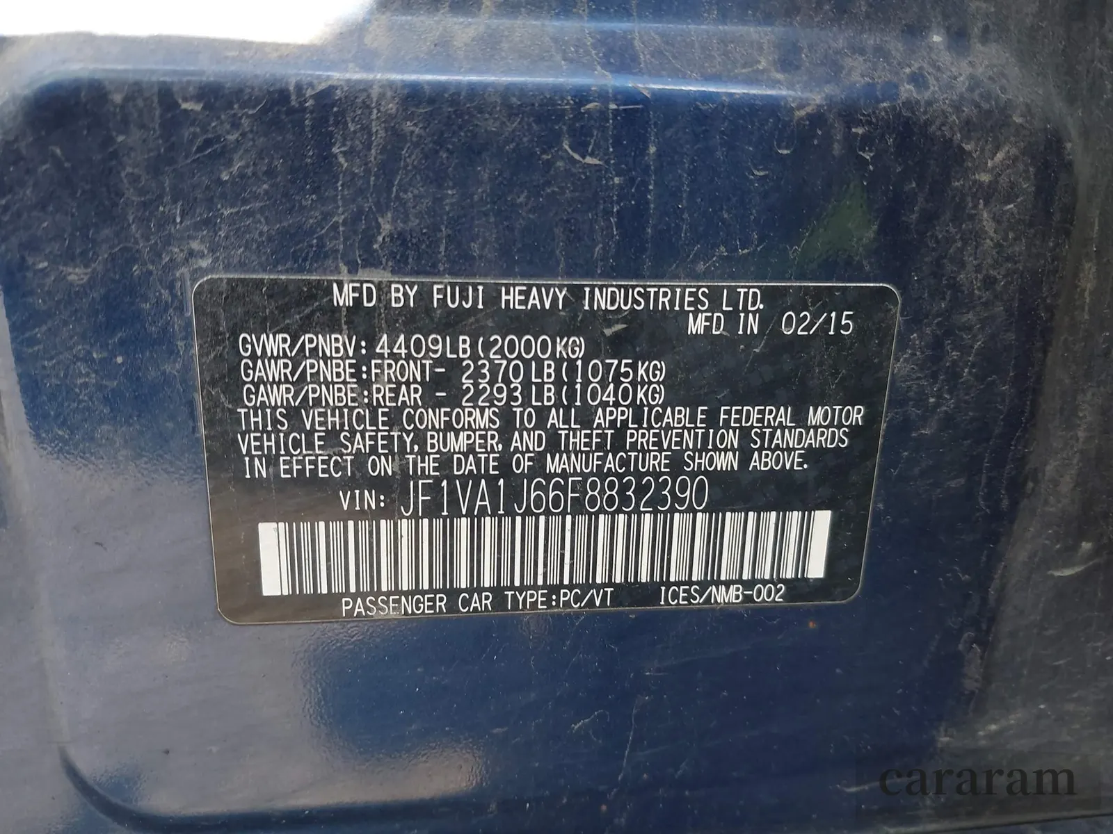 2015 Subaru WRX Limited