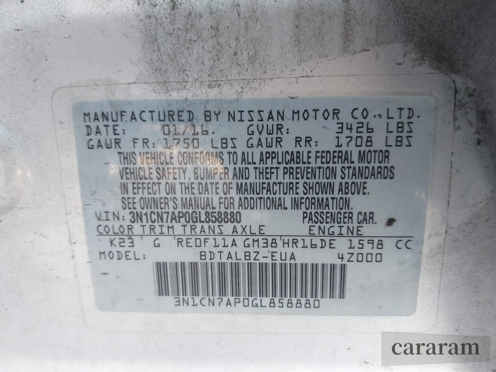 2016 Nissan Versa SV