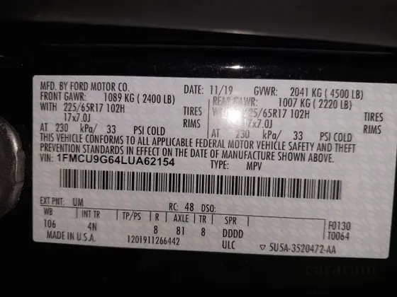 2020 Ford Escape SE