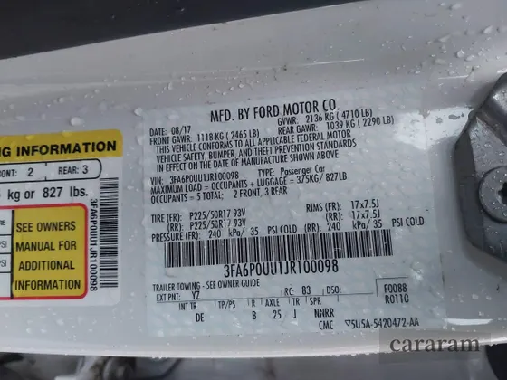 2018 Ford Fusion S