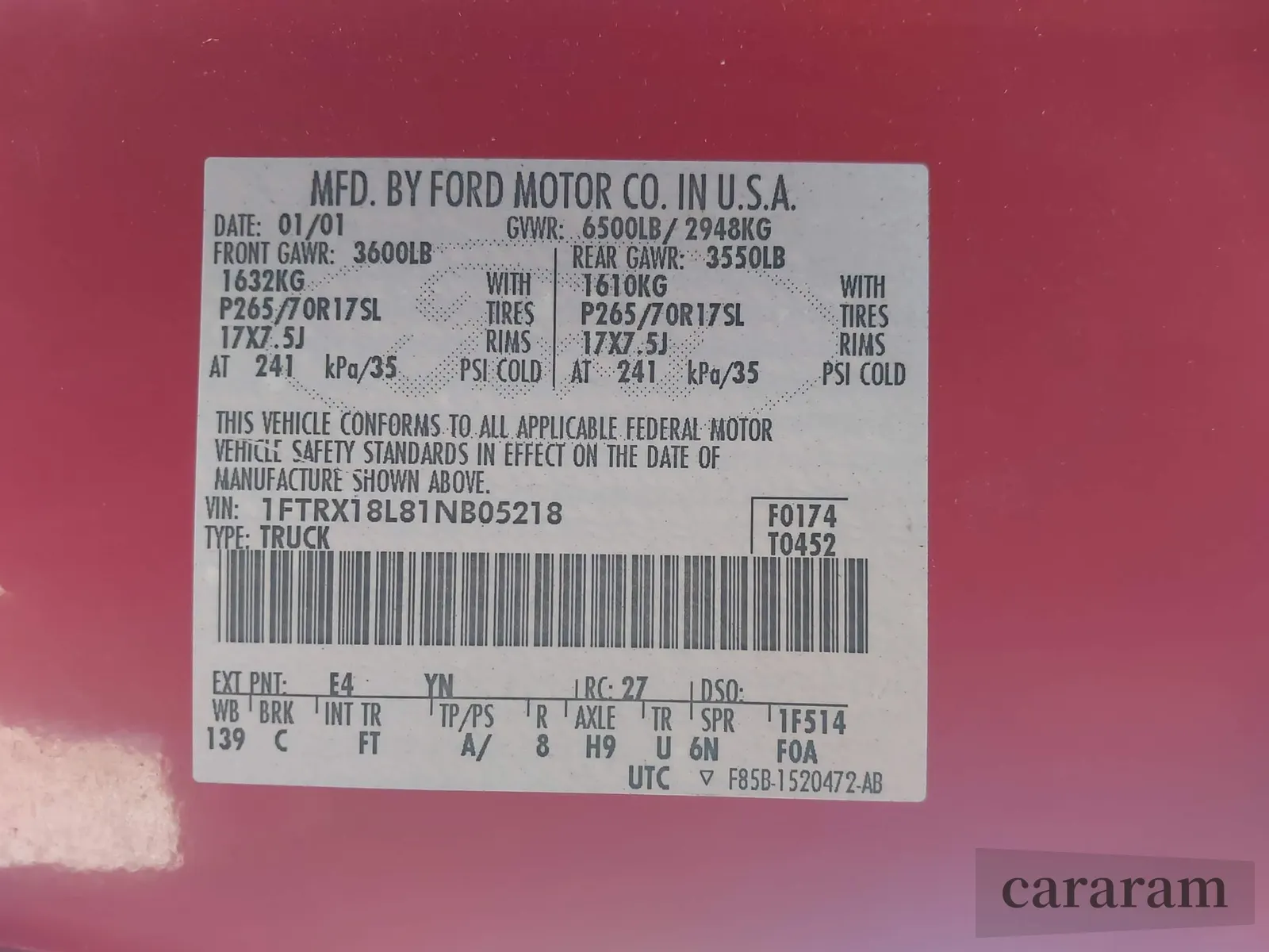 2001 Ford F-150 XL