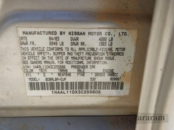 2003 Nissan Altima S
