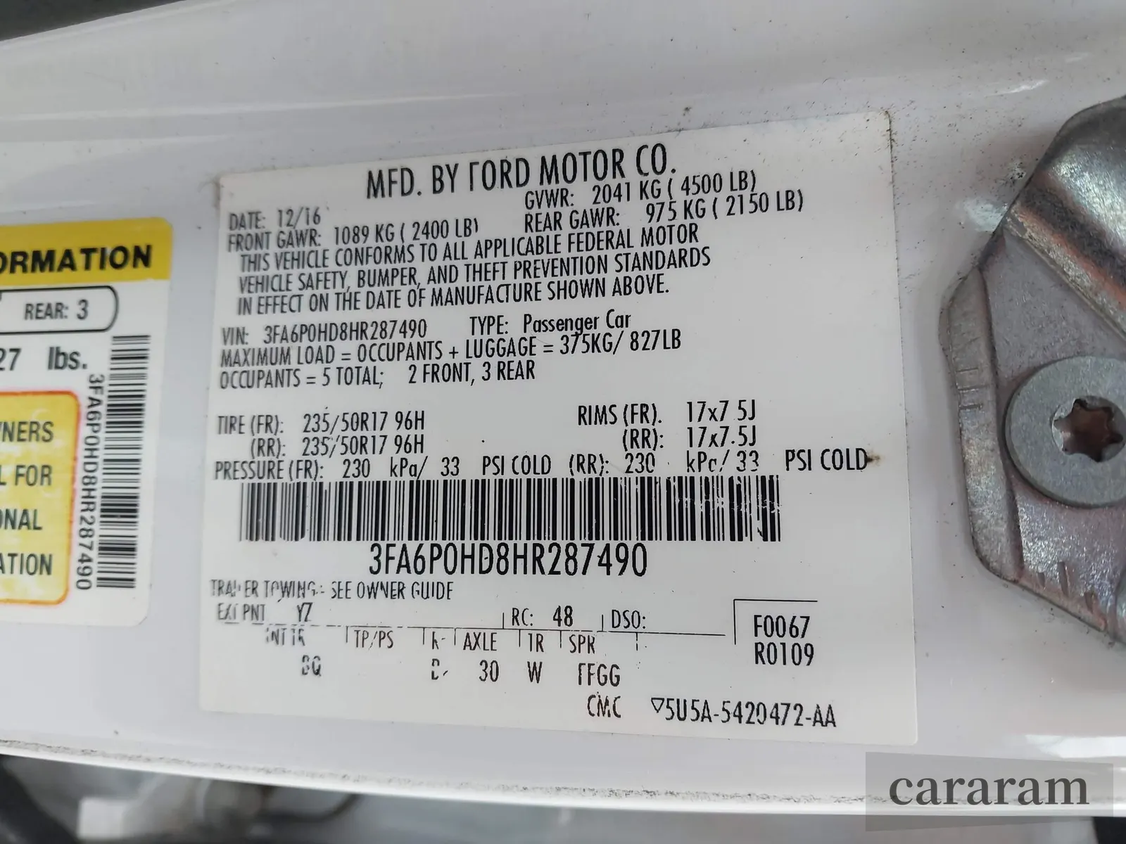 2017 Ford Fusion SE