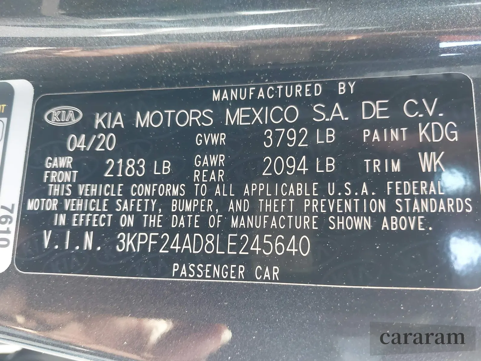 2020 Kia Forte FE