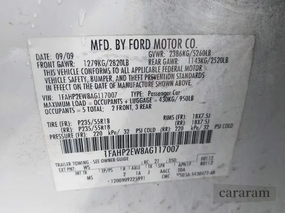 2010 Ford Taurus SEL