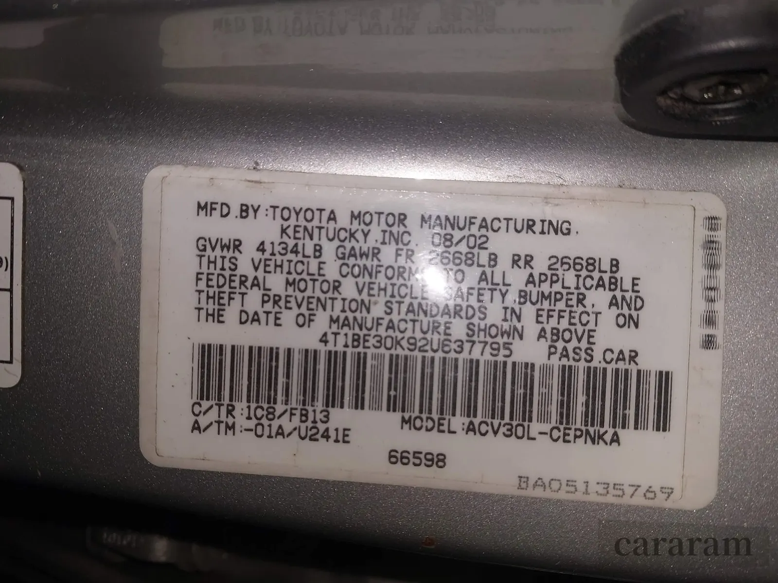 2002 Toyota Camry LE
